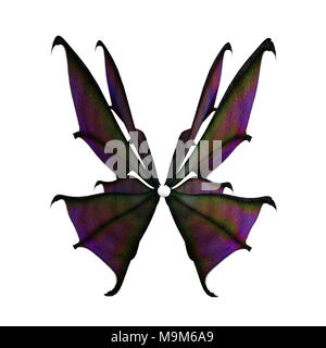 Belle fairy wings isolated on white, 3D render Banque D'Images