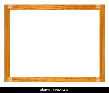 Grand cadre en bois isolé sur fond blanc Banque D'Images