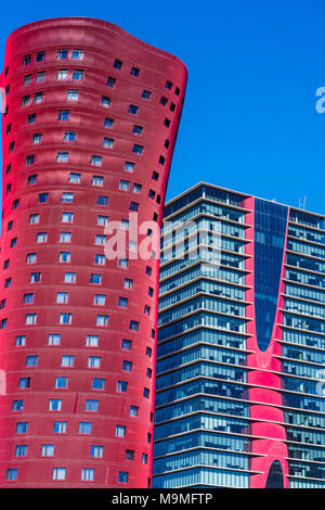 Fira de Barcelona de bâtiments par l'architecte japonais Toyo Ito.Barcelone, Catalogne, en Europe. Banque D'Images