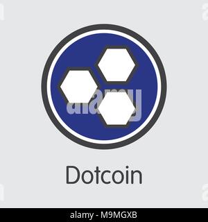 Dotcoin Devise cryptographique - Vector Illustration. Illustration de Vecteur