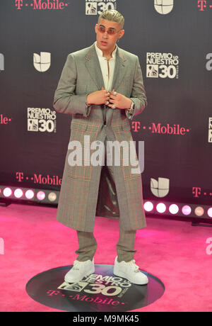 L'Univision 30e édition du Premio Lo Nuestro UN La Musica Latina 2018 à l'American Airlines Arena - Arrivées en vedette : Bad Bunny Où : Miami, Florida, United States Quand : 22 Feb 2018 Credit : Johnny Louis/WENN.com Banque D'Images