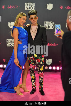 L'Univision 30e édition du Premio Lo Nuestro UN La Musica Latina 2018 à l'American Airlines Arena - Arrivées comprend : Lele Pons Où : Miami, Florida, United States Quand : 22 Feb 2018 Credit : Johnny Louis/WENN.com Banque D'Images