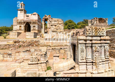 Fortifications de Chittor Chittorgarh fort dans la ville de l'Inde Banque D'Images