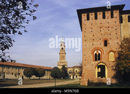 Château Sforzesco à Vigevano Italie Lombardie Banque D'Images