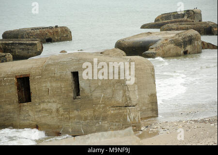 25 Stutzpunkt Vigso (Stronghold Vigso) en contrebas Vigsø Bugt (Vigso Bay) dans la région nord du Jutland, Vigso, au Danemark. 20 août 2010, est l'un des defensiv Banque D'Images