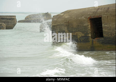 25 Stutzpunkt Vigso (Stronghold Vigso) en contrebas Vigsø Bugt (Vigso Bay) dans la région nord du Jutland, Vigso, au Danemark. 20 août 2010, est l'un des defensiv Banque D'Images