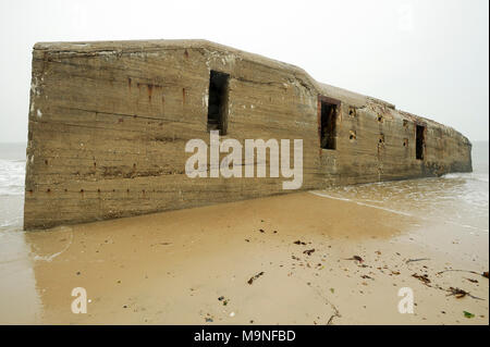 25 Stutzpunkt Vigso (Stronghold Vigso) en contrebas Vigsø Bugt (Vigso Bay) dans la région nord du Jutland, Vigso, au Danemark. 20 août 2010, est l'un des defensiv Banque D'Images