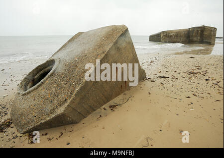 25 Stutzpunkt Vigso (Stronghold Vigso) en contrebas Vigsø Bugt (Vigso Bay) dans la région nord du Jutland, Vigso, au Danemark. 20 août 2010, est l'un des defensiv Banque D'Images