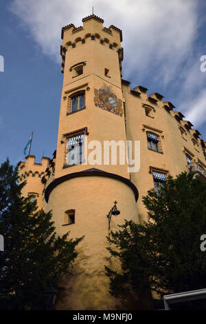 Château de Hohenschwangau a été la maison d'enfance de "fou" Louis II de la seconde. Fussen, Bavière, Allemagne. Banque D'Images