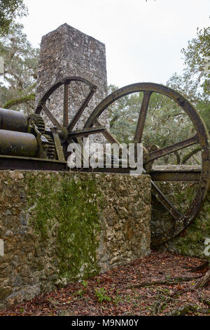 Ruines de Yulee Sugar Mill, construit en 1851 Banque D'Images