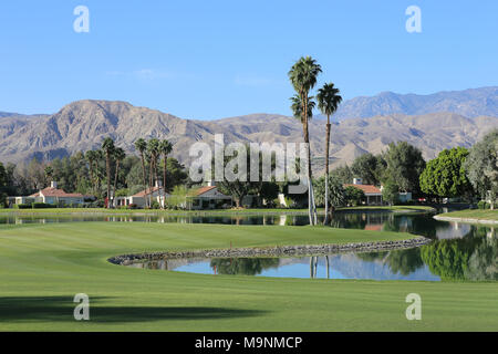 RANCHO MIRAGE, CALIFORNIE - Le 03 avril, 2015 : vue sur le terrain de golf au tournoi de golf de l'inspiration de l'ANA sur le LPGA Tour, Avril 03, 2015 à la Mission Hills Banque D'Images