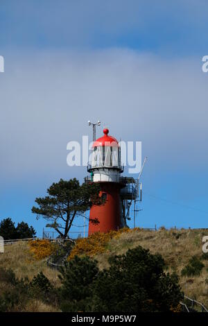 Phare sur le dessus d'une dune au Vlieland Banque D'Images