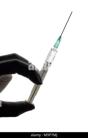 Seringue préparée pour l'injection, Cut Out Banque D'Images