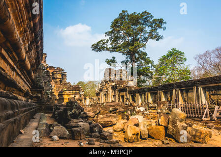 Ruines du temple du temple Khmer de Prasat, Ta Keo Keo, temple complexe, Angkor Wat, Parc archéologique d'Angkor, Siem Reap Province Banque D'Images