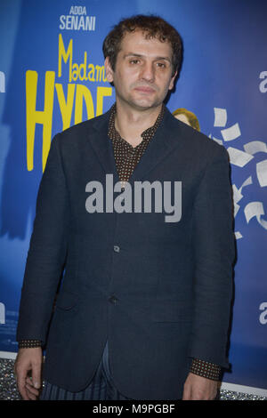 Paris, Ile de France, France. Mar 27, 2018. Réalisateur Serge Bozon vu à la première de Madame Hyde au cinéma Gaumont Capucines à Paris. Credit : Thierry Le Fouille/SOPA Images/ZUMA/Alamy Fil Live News Banque D'Images