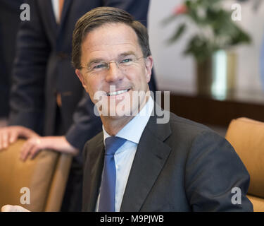 New York, NY, USA. Mar 27, 2018. MARK RUTTE, Premier Ministre, Royaume d'the.Netherlands, aux Nations Unies à New York le 27 mars 2018. Crédit : Michael Brochstein/ZUMA/Alamy Fil Live News Banque D'Images