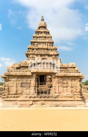 Le Shore Temple, Mahabalipuram, Tamil Nadu, Inde Banque D'Images