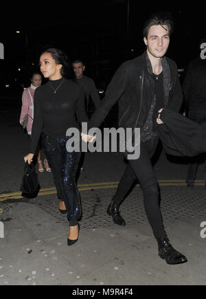 Peu de mélange de Thirlwall Jade et petit ami Jed Elliott à Mahiki comprend : Kensington Thirlwall Jade Où : London, Royaume-Uni Quand : 25 Feb 2018 Credit : WENN.com Banque D'Images