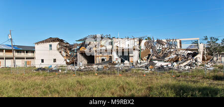 L'ouragan Harvey 2017 destruction massive, complexe composé de plusieurs structures, unités de deux étages. Banque D'Images