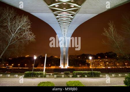 Ponte da Arrábida sobre o Douro rio ligando o Porto Vila Nova de Gaia Banque D'Images