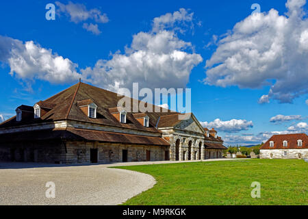 Europe, France, Jura (France - Comté), Arc-et-Senans, la saline royale, Grand Rue, Saline Royale d'Arc et Senans, musée, Musée Ledoux, de l'architecture Banque D'Images