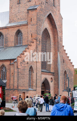 Sankt Knuds gothique Domkirke (St. La Cathédrale de Canute) à Odense, région du sud du Danemark, le Danemark. 21 août 2010, construit à partir de la fin du XIII 100 Banque D'Images