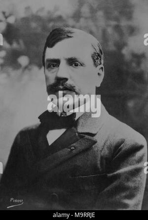 Portrait de l'écrivain français Paul Bourget ( 1852 - 1935 ) - photographie par Eugène Pirou ( 1841 - 1909 ) Banque D'Images