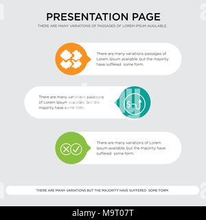 Oui Non, l'efficacité économique, de compétences douces présentation conception modèle dans l'orange, vert, jaune les couleurs avec des formes arrondies et horizontale Illustration de Vecteur
