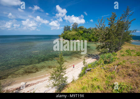 Paysage d'une plage, à Kudat, Sabah, Malaisie, Bornéo, Banque D'Images