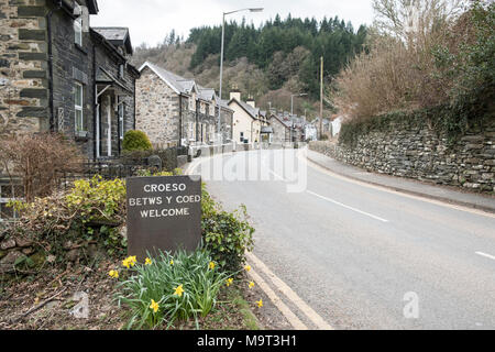 Croeso, Betws-Y-coed, Snowdonia, le Nord du Pays de Galles, Royaume-Uni Banque D'Images