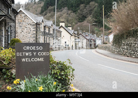 Croeso, Betws-Y-coed, Snowdonia, le Nord du Pays de Galles, Royaume-Uni Banque D'Images