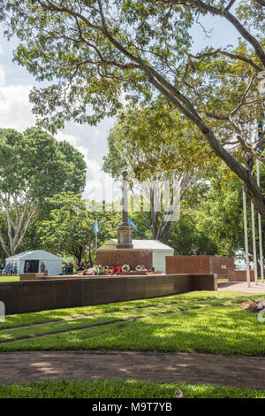 Darwin, Territoire du Nord : Australia-February,19,2018 Memorial cénotaphe sur le bombardement de Darwin Jour du souvenir 76e anniversaire à Darwin, Australie Banque D'Images