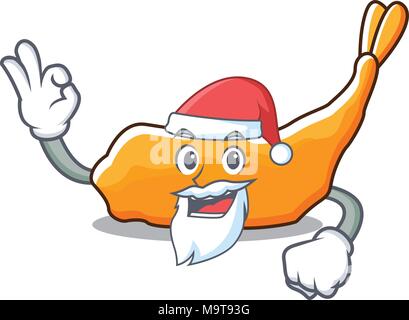 Tempura mascot cartoon style Santa Illustration de Vecteur