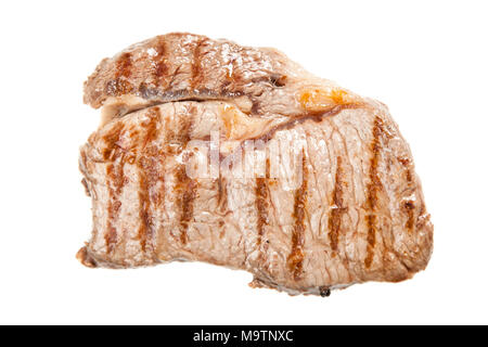 Le steak grillé isolated on white Banque D'Images