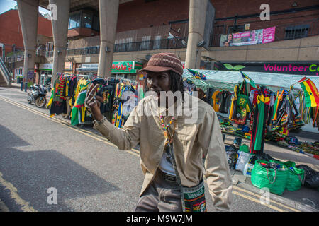 Londres. Marché, Brixton Recreation Centre. United Kingdom. Banque D'Images