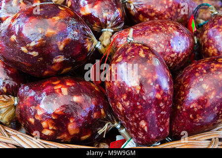 Kindziuk - saucisse lituanienne traditionnelle. Banque D'Images