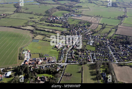 Vue aérienne de l'Évêque Monkton village près de Ripon Banque D'Images