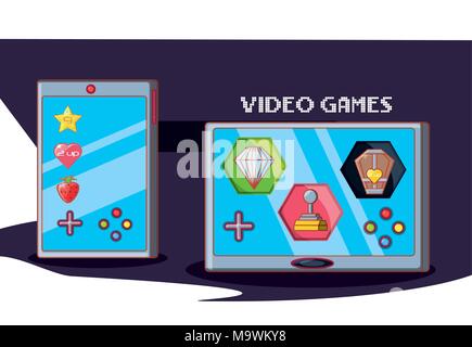 Console de jeux vidéo icônes vector illustration design Illustration de Vecteur