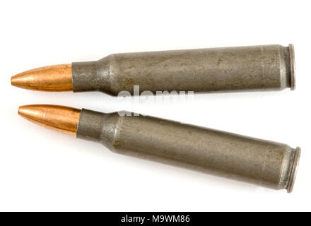 Paire de 7.62x45mm (.223) tours. Banque D'Images