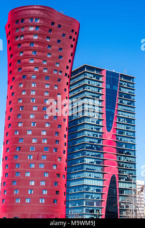 Fira de Barcelona de bâtiments par l'architecte japonais Toyo Ito.Barcelone, Catalogne, en Europe. Banque D'Images