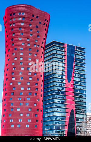 Fira de Barcelona de bâtiments par l'architecte japonais Toyo Ito.Barcelone, Catalogne, en Europe. Banque D'Images