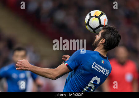 L'Italie au cours de Sasha Vujačić le match amical entre l'Angleterre 1-1 Italie au stade de Wembley le 27 mars 2017 à Londres, en Angleterre. Credit : Maurizio Borsari/AFLO/Alamy Live News Banque D'Images