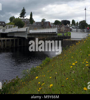 Pont tournant sur le Canal Calédonien, Fort Augustus Banque D'Images