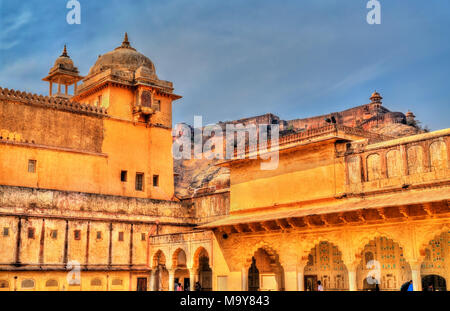 Voir d'Amer et forts de Jaigarh Jaipur - Rajasthan, Inde Banque D'Images