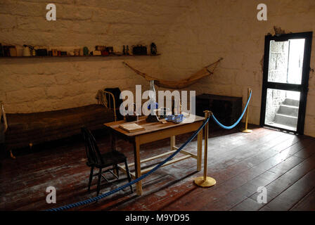 Dans le village de Dalkey, une banlieue résidentielle au sud de la ville de Dublin se trouve la tour et le musée James Joyce dans la tour Martello. Cette chambre était le cadre Banque D'Images