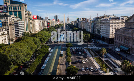 Obélisque de Buenos Aires ou l'obélisque de Buenos Aires, Buenos Aires, Argentine Banque D'Images