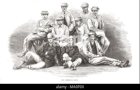 Cambridge Boat Race crew, Oxford & Cambridge Boat Race, 1867 Banque D'Images