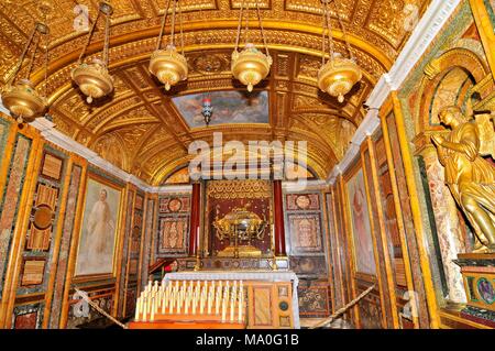 Sacra culla, bois de la Sainte crèche de la nativité de Jésus Christ, dans la Basilique de Santa Maria Maggiore à Rome, Italie. Banque D'Images