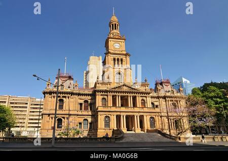 Le Sydney Town Hall est un bâtiment de la fin du xixe siècle dans la ville de Sydney, la capitale de la Nouvelle Galles du Sud, Australie. Banque D'Images