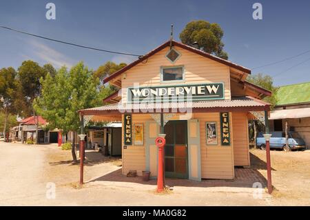 Le cinéma Wonderview dans de vieux est la plus grande ville de Tailem pionieer Tailem Bend, village, de l'Australie. Banque D'Images